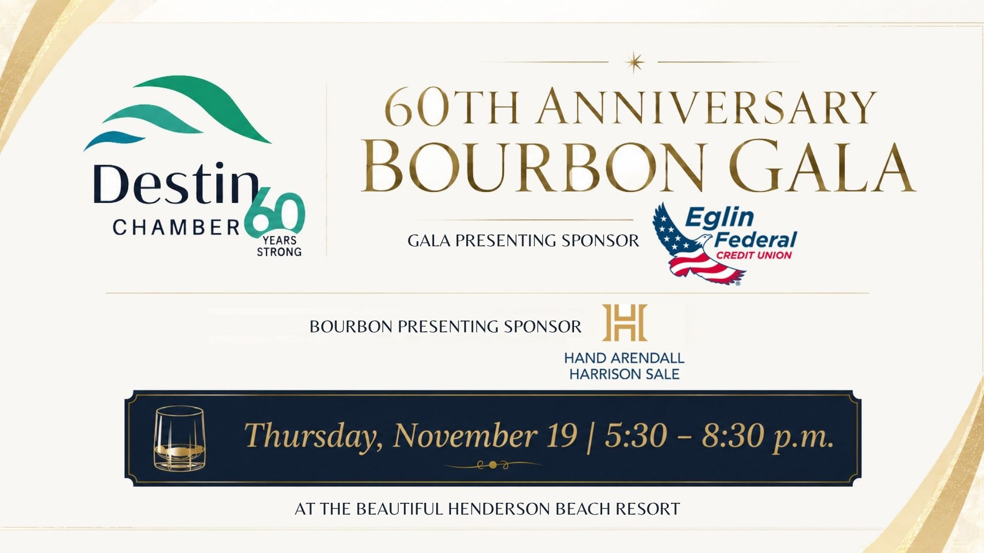 Destin Chamber's 60th Anniversary Bourbon Gala Event
