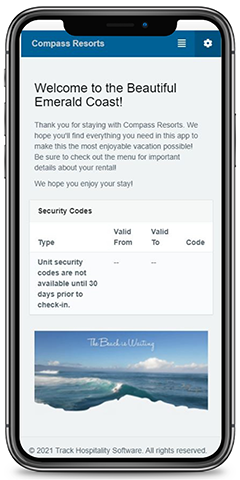 Compass Resorts Guest Portal Device Mockup